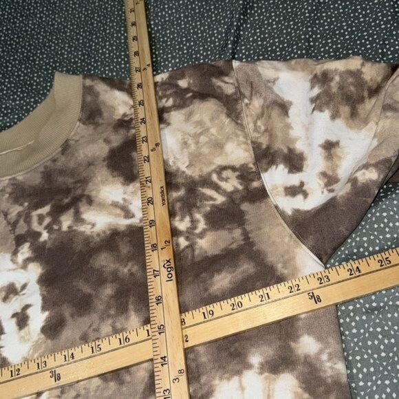 Tie-Dye Crewneck Sweatshirt Medium By Original Use 60% Cotton 40% Polyester Brow - Picture 7 of 7